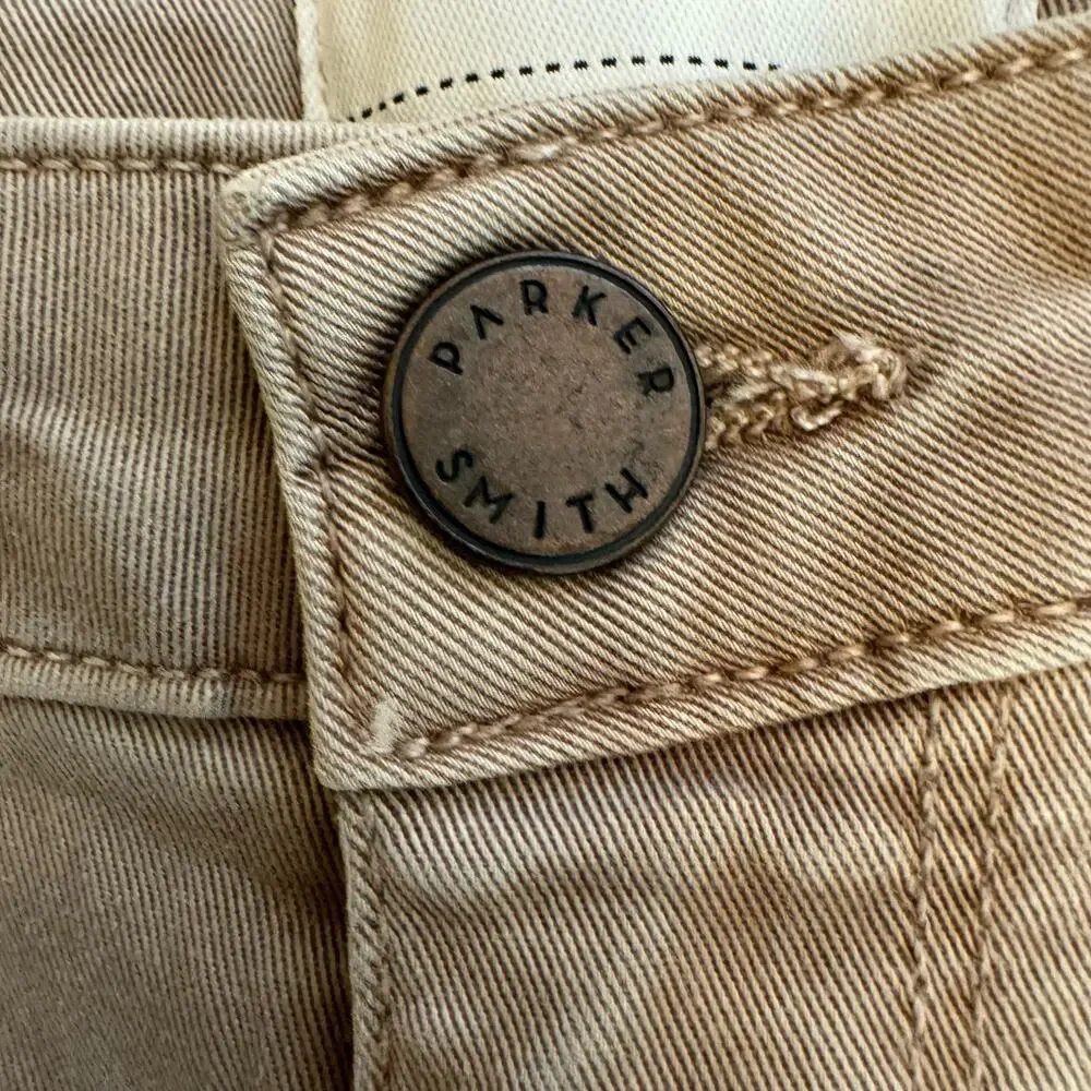Parker Smith Raw Hem Tan Skinny Jeans 27